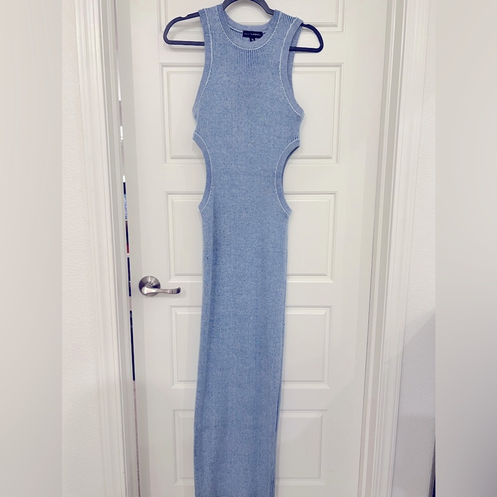 JLUXLABEL Denim Cutout Dress - Made to Move